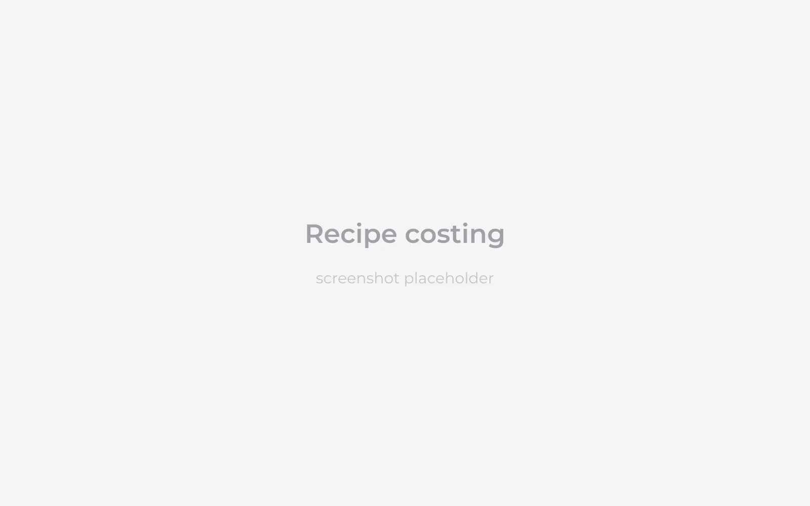 Recipe editor showing ingredient costs, yield and live margin